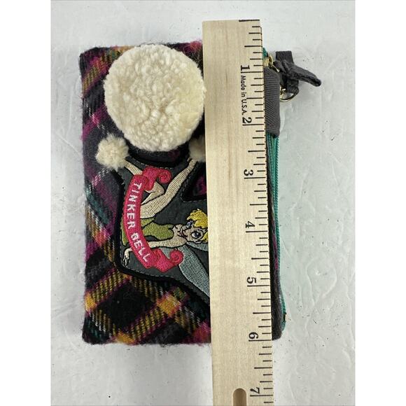 Walt DisneyWorld Disneyland Tinkerbell Wallet Multi Colored Plaid 4” X 6” GUC - Picture 16 of 16
